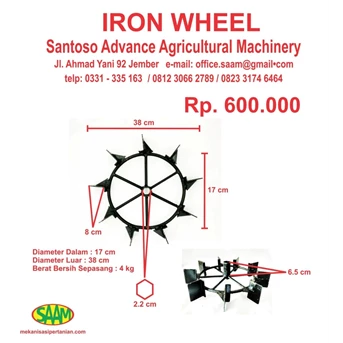 iron wheel (roda besi untuk tractor mini)