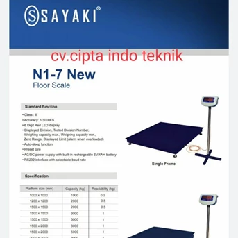 floor scale sayaki type ni - 7-1