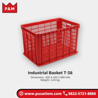 keranjang plastik industrial basket t-38