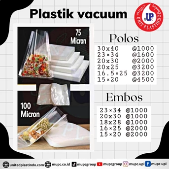 plastik vacuum makanan polos dan embos / plastik vakum