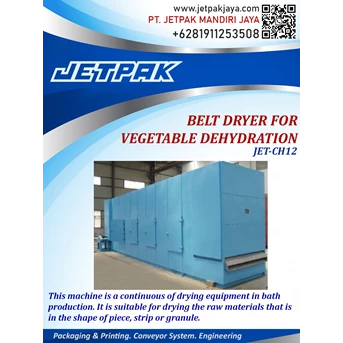 belt dryer for vegetable dehydration JET-CH12