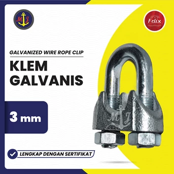 klem // sling wire rope clamps kuku macan wire clip galvanis