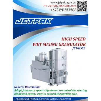 high speed wet mixing granulator JET-HSSZ