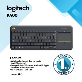 Logitech K400 Plus Keyboard Wireless - Original Garansi Resmi 1 Tahun