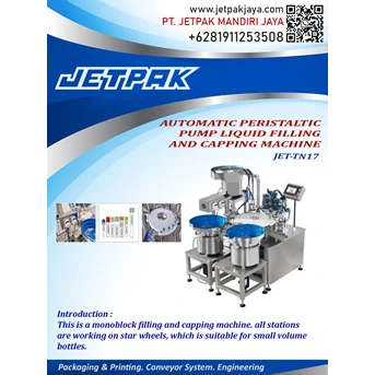 Automatic Peristaltic Pump Liquid Filling And Capping Machine JET-TN17