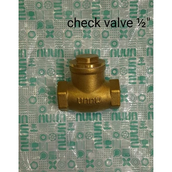 Check Valve / Stop Kran Bahan Kuningan / Brass 1/2 inch merk Unnu