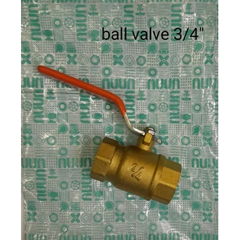 Ball Valve / Stop Kran Bahan Kuningan / Brass 3/4 inch merk Unnu