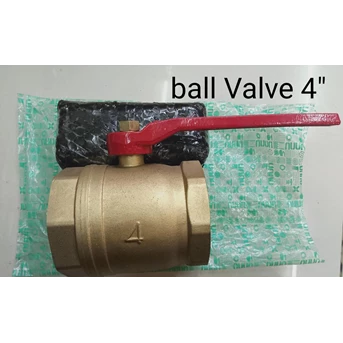 Ball Valve / Stop Kran Bahan Kuningan / Brass 4 inch merk Unnu