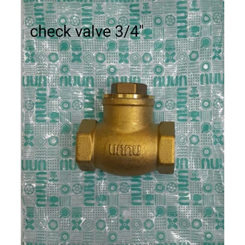 Check Valve / Stop Kran Bahan Kuningan / Brass 3/4 inch merk Unnu