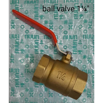 Ball Valve / Stop Kran Bahan Kuningan / Brass 1 1/4 inch merk Unnu