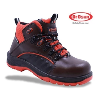 Dr.OSHA Safety Shoes Sepatu 3272 S2 Pristine Lace Up Orange Steel Toe