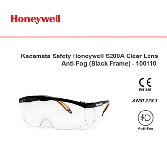 Kacamata Safety Honeywell S200A Clear Lens Anti-Fog - 100110-H5