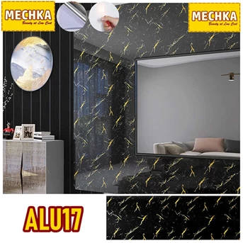 alu17 - sticker motif marmer pelapis furniture, kitchen set, dapur dll