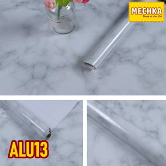 ALU13 - Sticker Motif Marmer Pelapis Furniture, Kitchen Set, Dapur dll