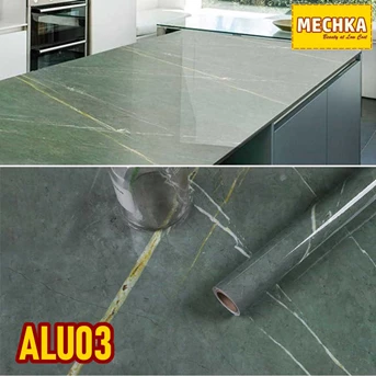 ALU03 - Sticker Motif Marmer Pelapis Furniture, Kitchen Set, Dapur dll