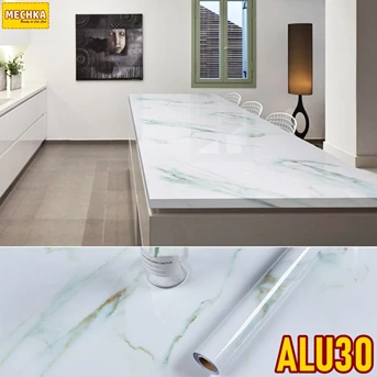 ALU30 - Sticker Motif Marmer Pelapis Furniture, Kitchen Set, Dapur dll