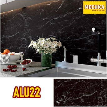 ALU22 - Sticker Motif Marmer Pelapis Furniture, Kitchen Set, Dapur dll
