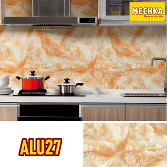 alu27 - sticker motif marmer pelapis furniture, kitchen set, dapur dll
