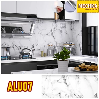 alu07 - sticker motif marmer pelapis furniture, kitchen set, dapur dll