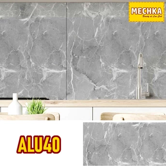 alu40 - sticker motif marmer pelapis furniture, kitchen set, dapur dll