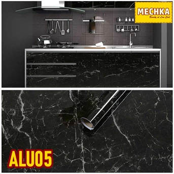 ALU05 - Sticker Motif Marmer Pelapis Furniture, Kitchen Set, Dapur dll