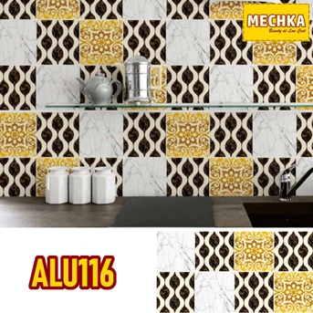 alu116 - sticker motif non marmer pelapis furnitur, dapur, lemari dll