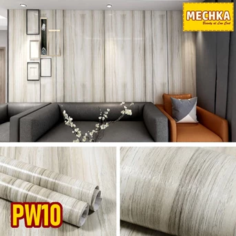 PW10 - PVC Sheet Motif Kayu Bertekstur Pelapis Furniture, Lemari dll