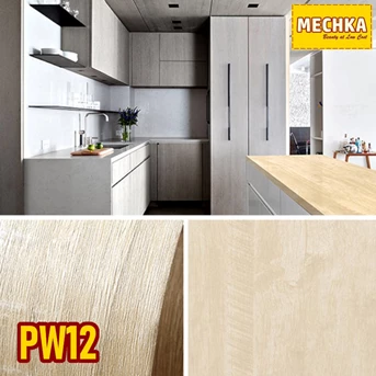 pw12 - pvc sheet motif kayu bertekstur pelapis furniture, lemari dll