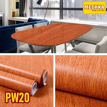pw20 - pvc sheet motif kayu bertekstur pelapis furniture, lemari dll