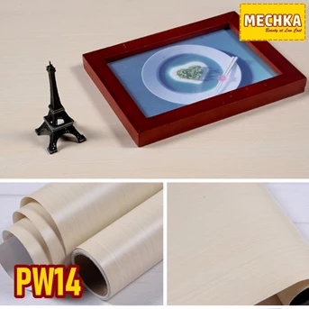 PW14 - PVC Sheet Motif Kayu Bertekstur Pelapis Furniture, Lemari dll