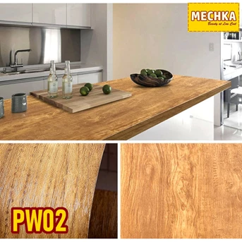 pw02 - pvc sheet motif kayu bertekstur pelapis furniture, lemari dll