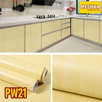 PW21 - PVC Sheet Motif Kayu Bertekstur Pelapis Furniture, Lemari dll