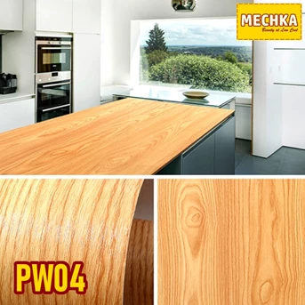PW04 - PVC Sheet Motif Kayu Bertekstur Pelapis Furniture, Lemari dll