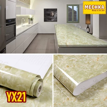 YX21 - PVC Sheet Motif Marmer Pelapis Furnitur, Meja, Kitchen Set dll