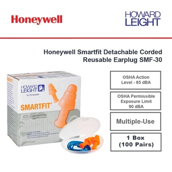 Honeywell Smartfit Detachable Corded Resable Earplug SMF-30 - 1 Box