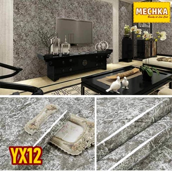 YX12 - PVC Sheet Motif Marmer Pelapis Furnitur, Meja, Kitchen Set dll