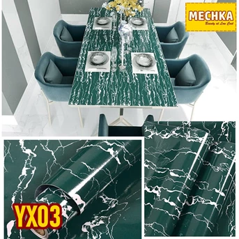 yx03 - pvc sheet motif marmer pelapis furnitur, meja, kitchen set dll