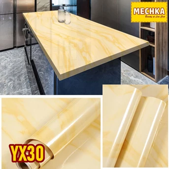 YX30 - PVC Sheet Motif Marmer Pelapis Furnitur, Meja, Kitchen Set dll