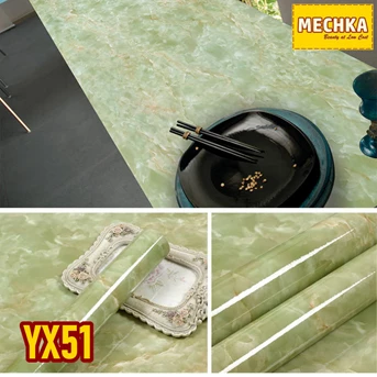 YX51 - PVC Sheet Motif Marmer Pelapis Furnitur, Meja, Kitchen Set dll