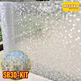sb3d-kit glass sheet stickers stiker kaca sandblast 3d hologram