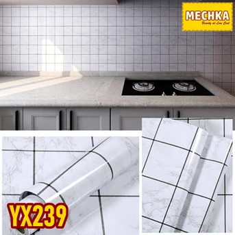 yx239 - pvc sheet non marmer pelapis furnitur, meja, kitchen set dll