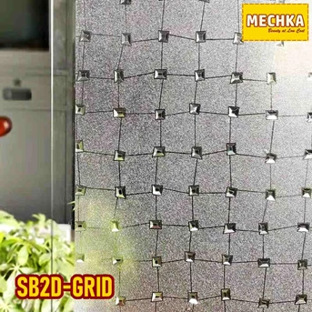 sb2d-grid glass sheet stiker kaca sandblast 2d patterned