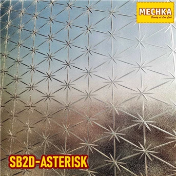 SB2D-ASTERISK Glass Sheet Stiker Kaca Sandblast 2D Patterned