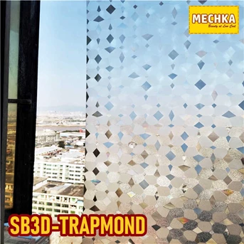 sb3d-trapmond glass sheet stickers stiker kaca sandblast 3d hologram