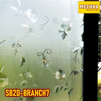 SB2D-BRANCH7 Glass Sheet Stiker Kaca Sandblast 2D Patterned