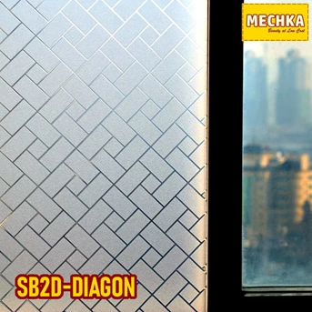 sb2d-diagon glass sheet stiker kaca sandblast 2d patterned