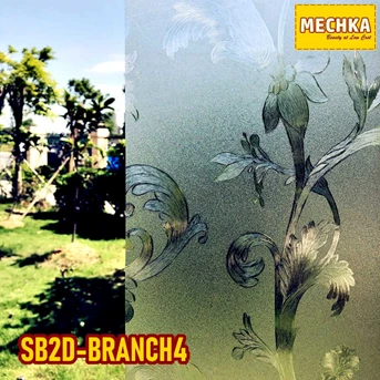 SB2D-BRANCH4 Glass Sheet Stiker Kaca Sandblast 2D Patterned