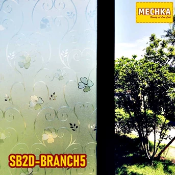SB2D-BRANCH5 Glass Sheet Stiker Kaca Sandblast 2D Patterned