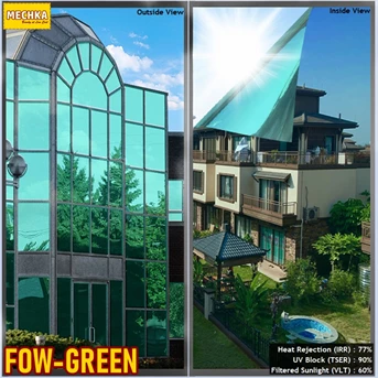 FOW-GREEN Glass Sheet Pelapis Kaca Film One Way