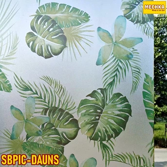 SBPIC-DAUNS Glass Sheet Stickers Stiker Kaca Sandblast Pictures